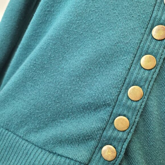 Traleubie Womens Emerald Green Snap Button Down Cardigan S - Picture 13 of 16